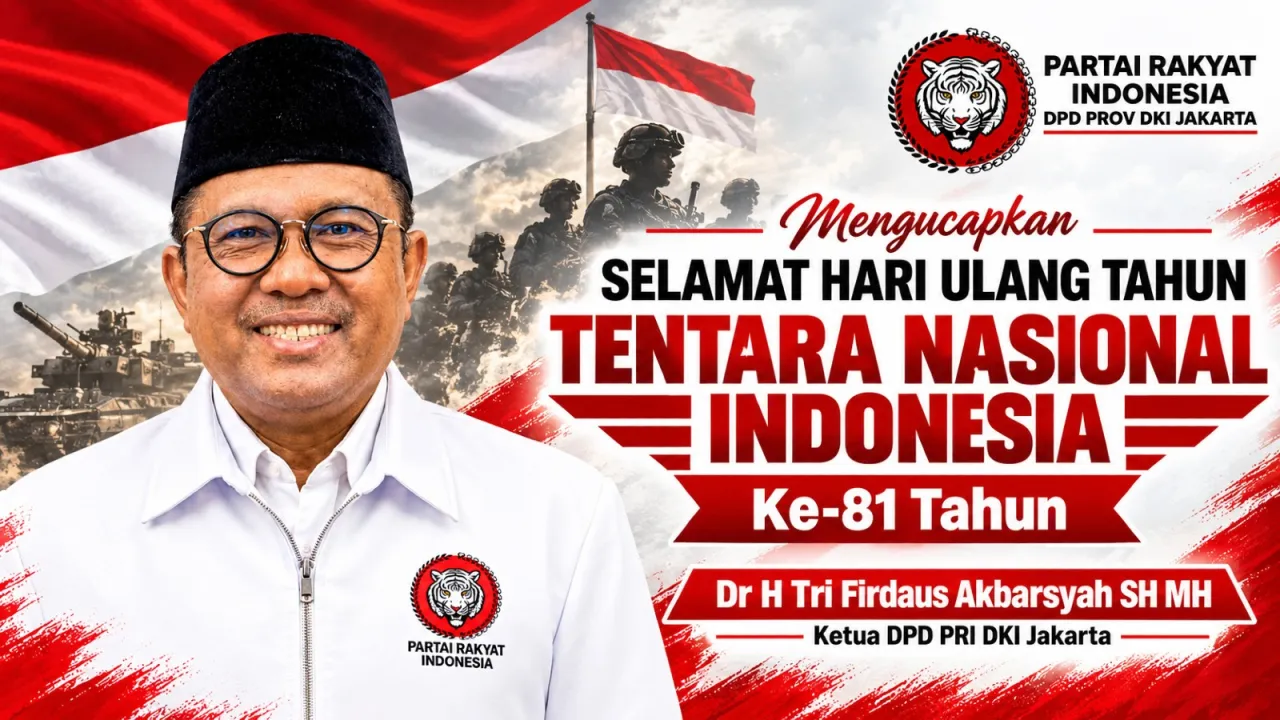 Ketua DPD Partai Rakyat Indonesia DKI Jakarta Sampaikan Ucapan Selamat HUT ke-81 TNI — Politik