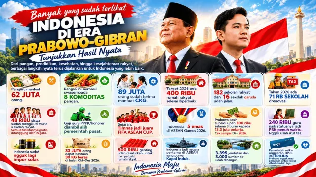 Indonesia di Era Prabowo-Gibran, Pemerintah Soroti Capaian Program Pangan, Pendidikan, Kesehatan, dan Infrastruktur — Nasional