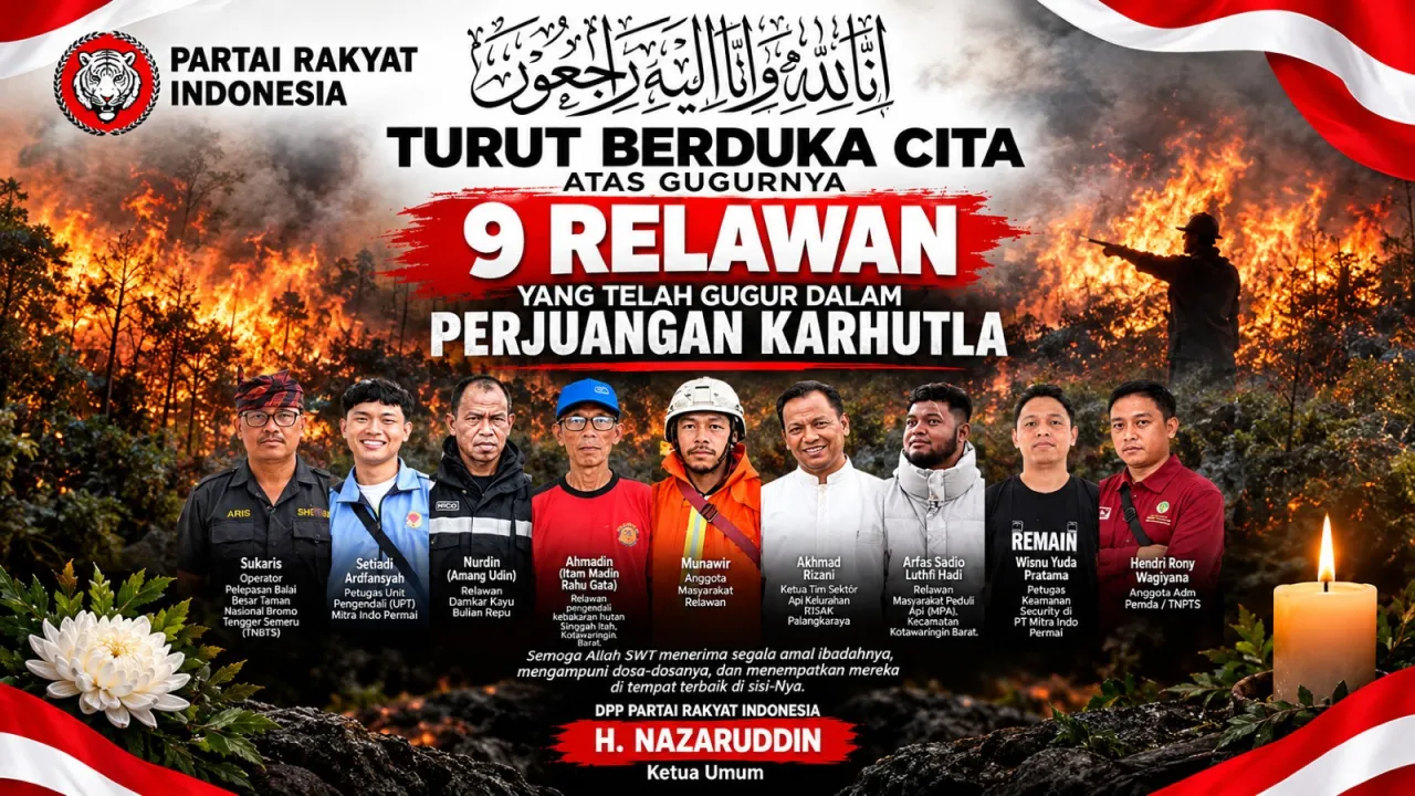 Partai Rakyat Indonesia Sampaikan Duka Cita atas Gugurnya Sembilan Relawan dalam Perjuangan Karhutla — News